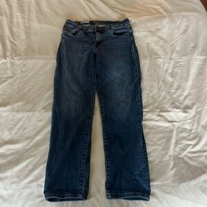 Katy high rise ankle straight leg medium dark wash